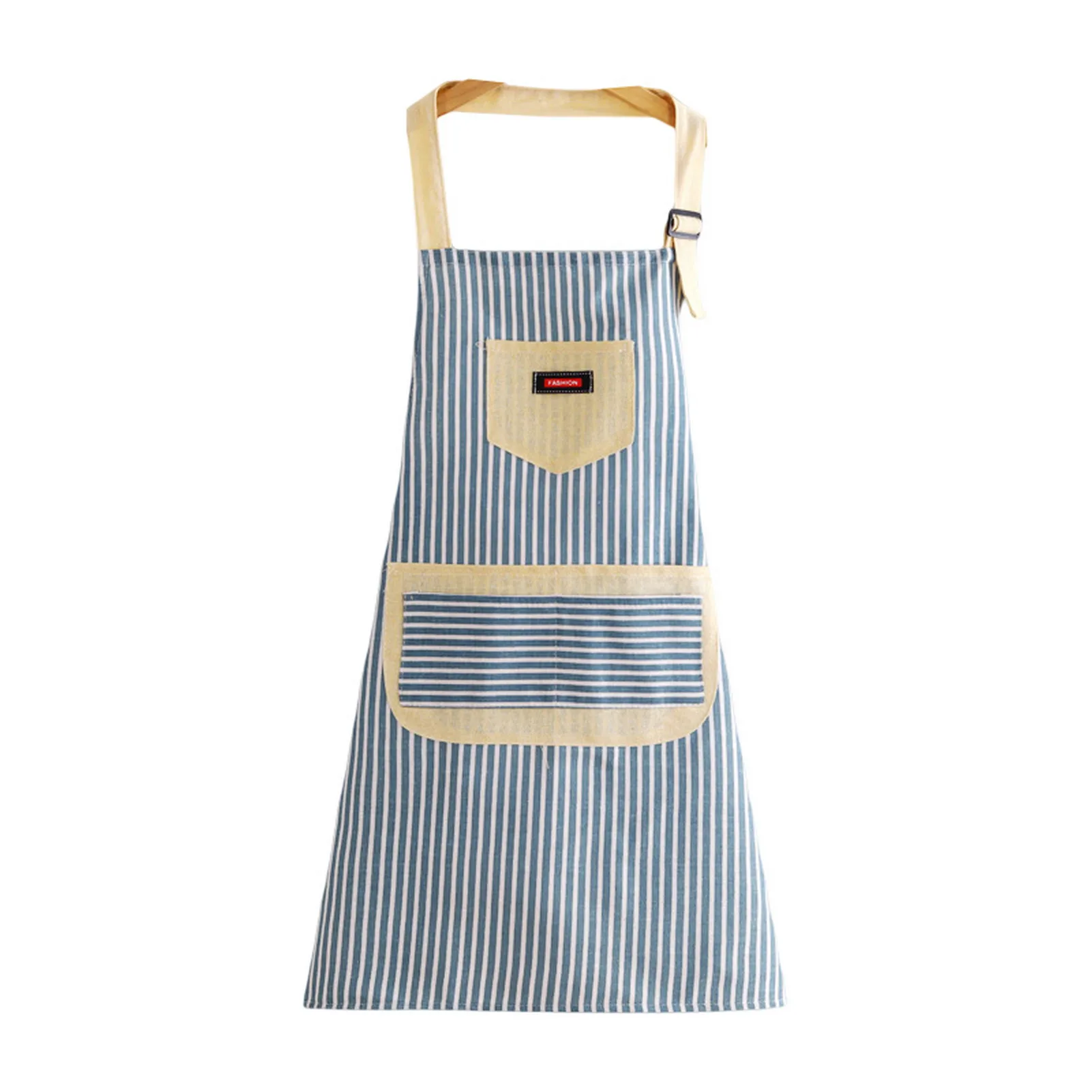 tablier de cuisine rayé bleu et blanc